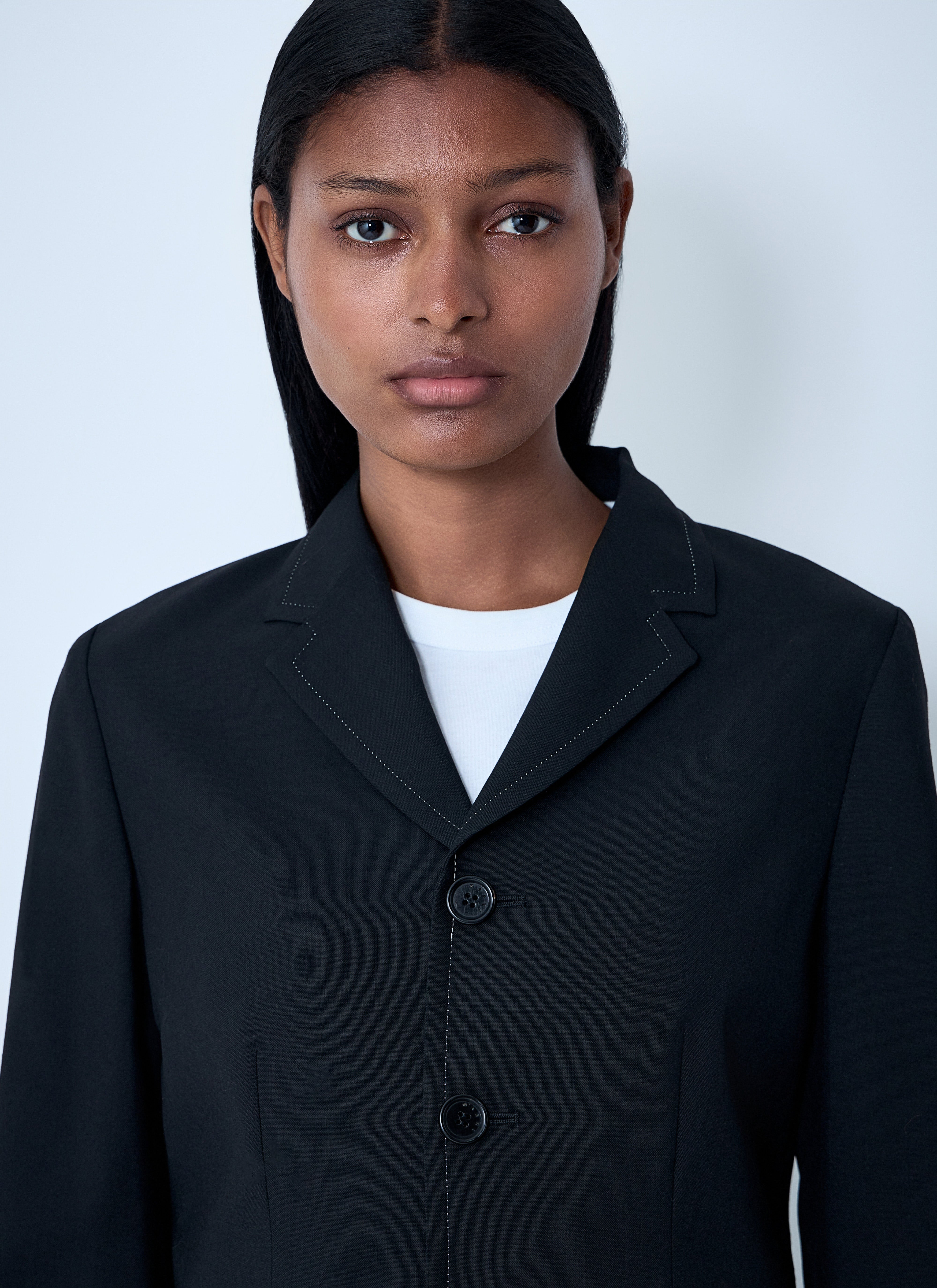 Marni Tailored Wool Jacket With Classic Button Closure And Pockets In Blue