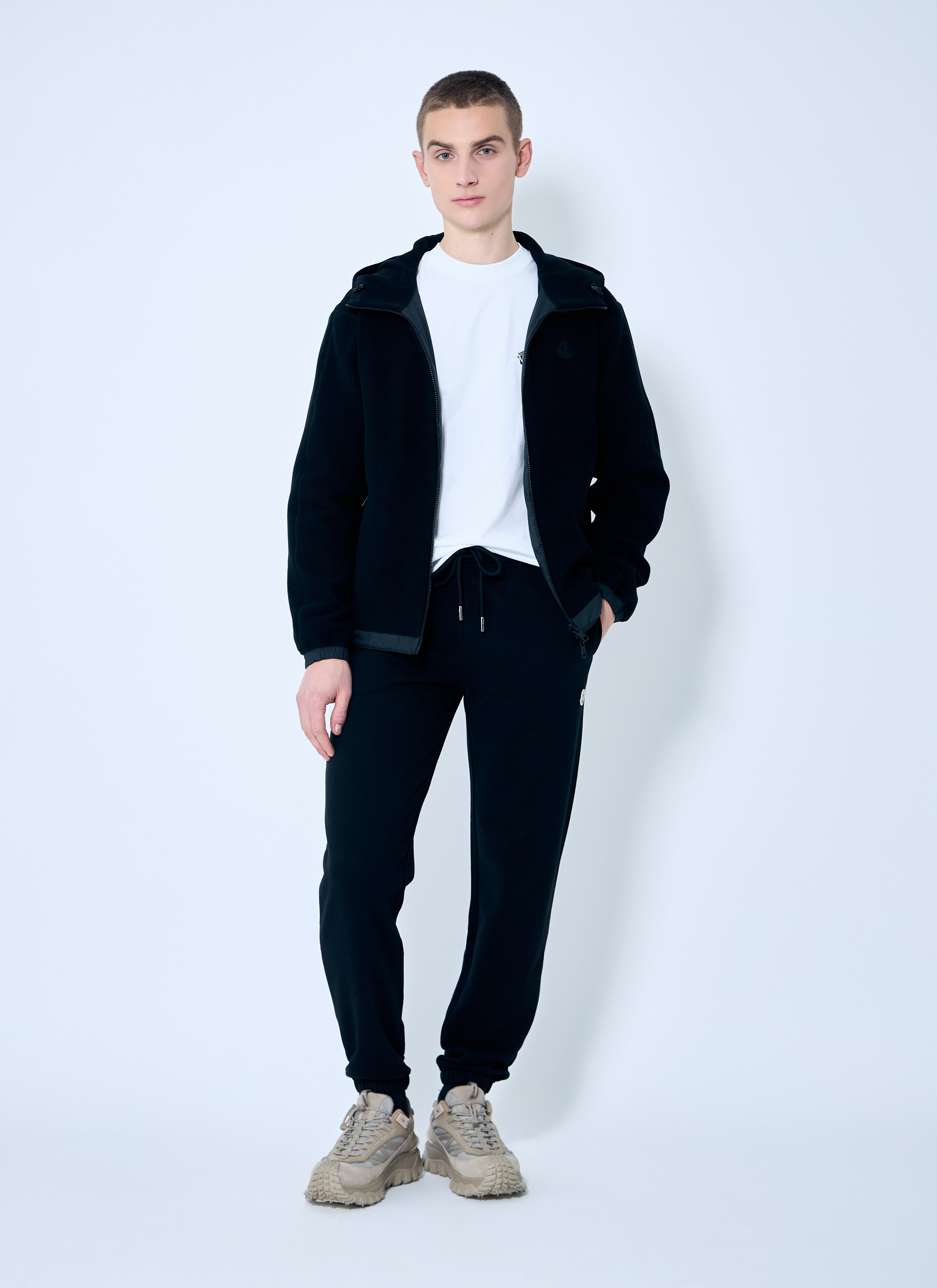 Moncler Logo Jogging Trousers In Black