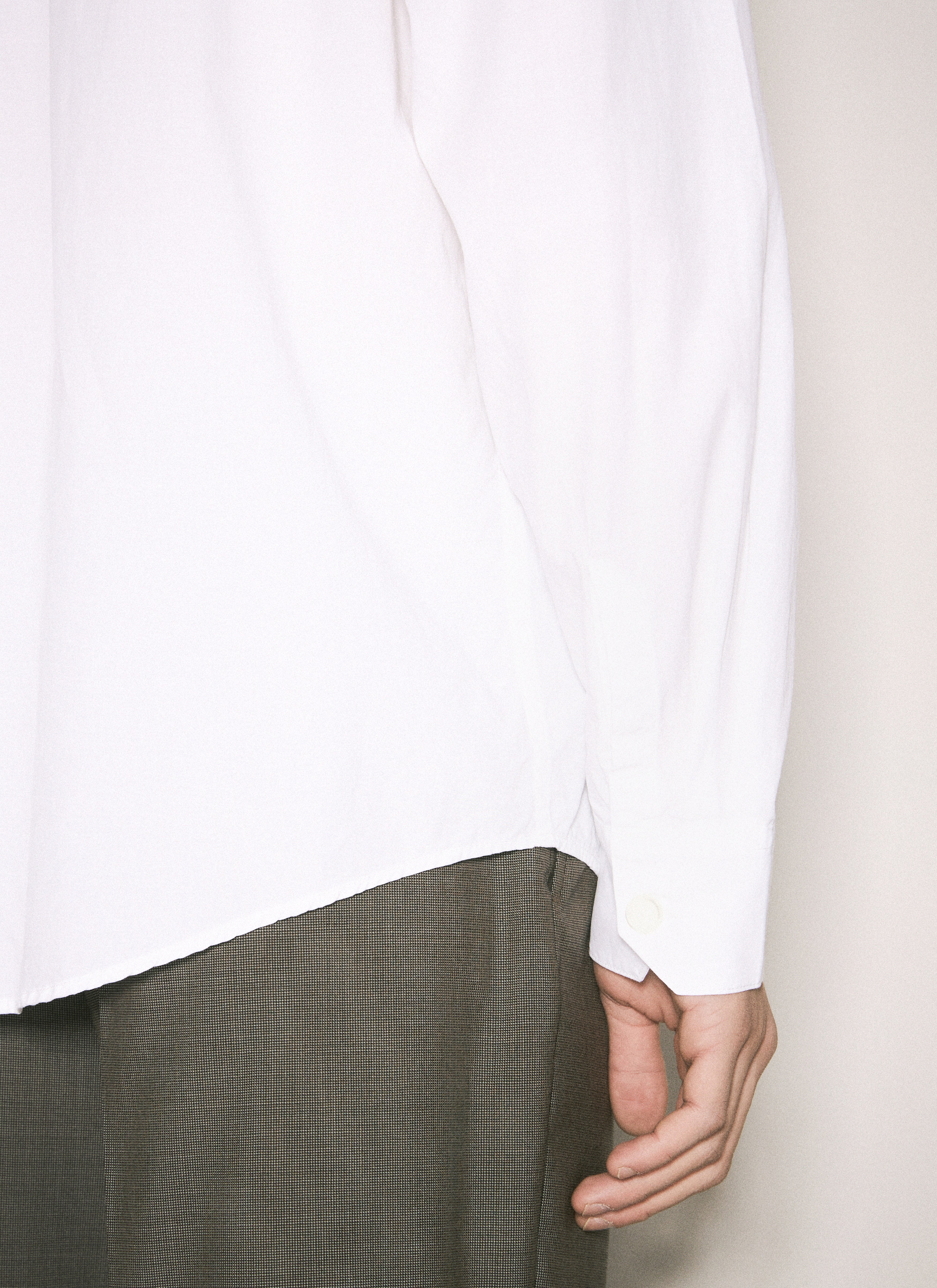 Our Legacy Off-white Coco Shirt With Point Collar And Mother Of Pearl Buttons In White