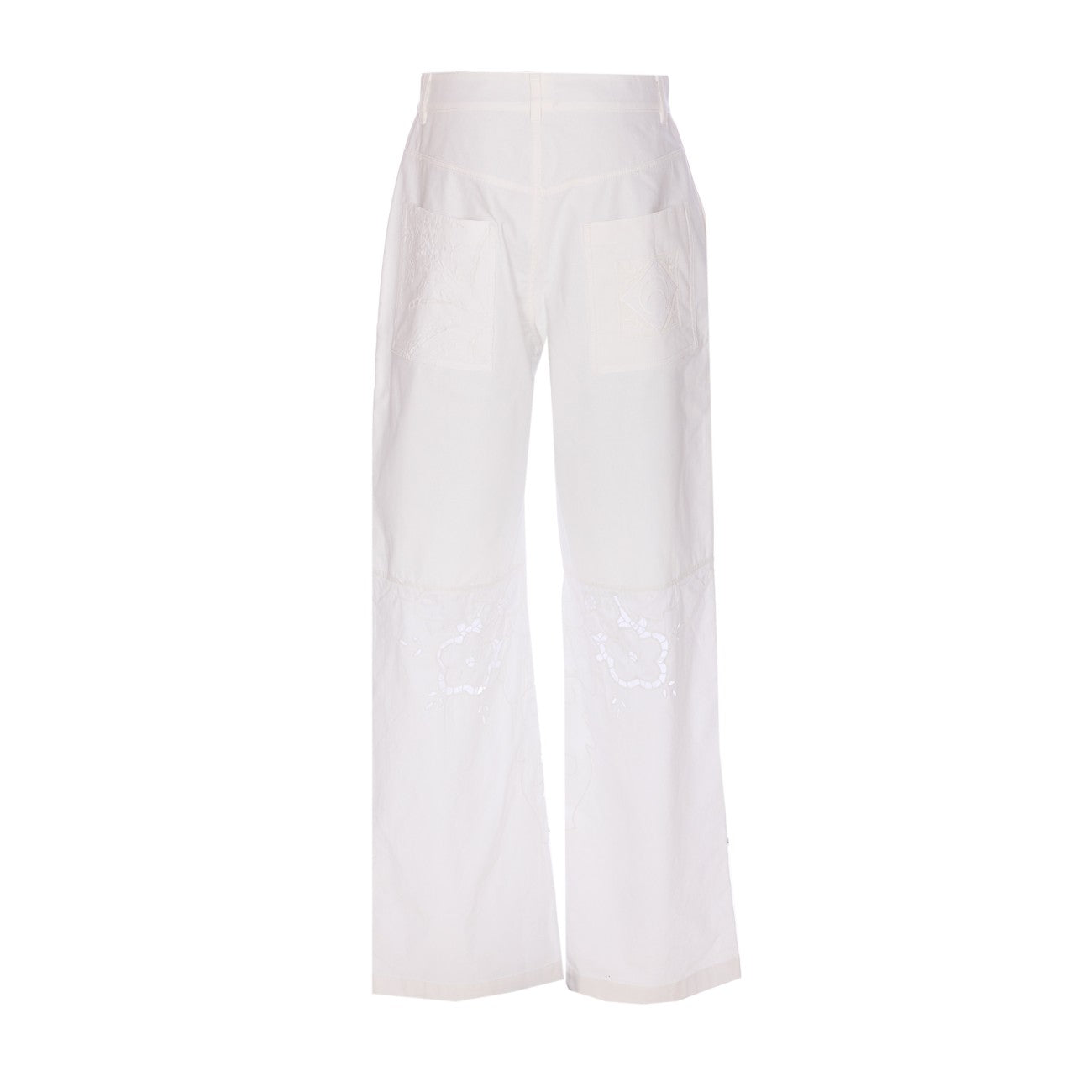 Marine Serre Women Regenerated Pants In White