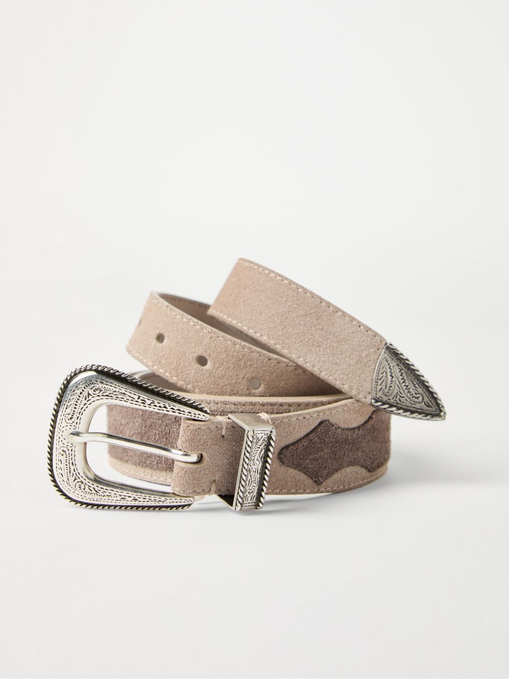Brunello Cucinelli Adjustable Western-style Leather Belt In Neutral
