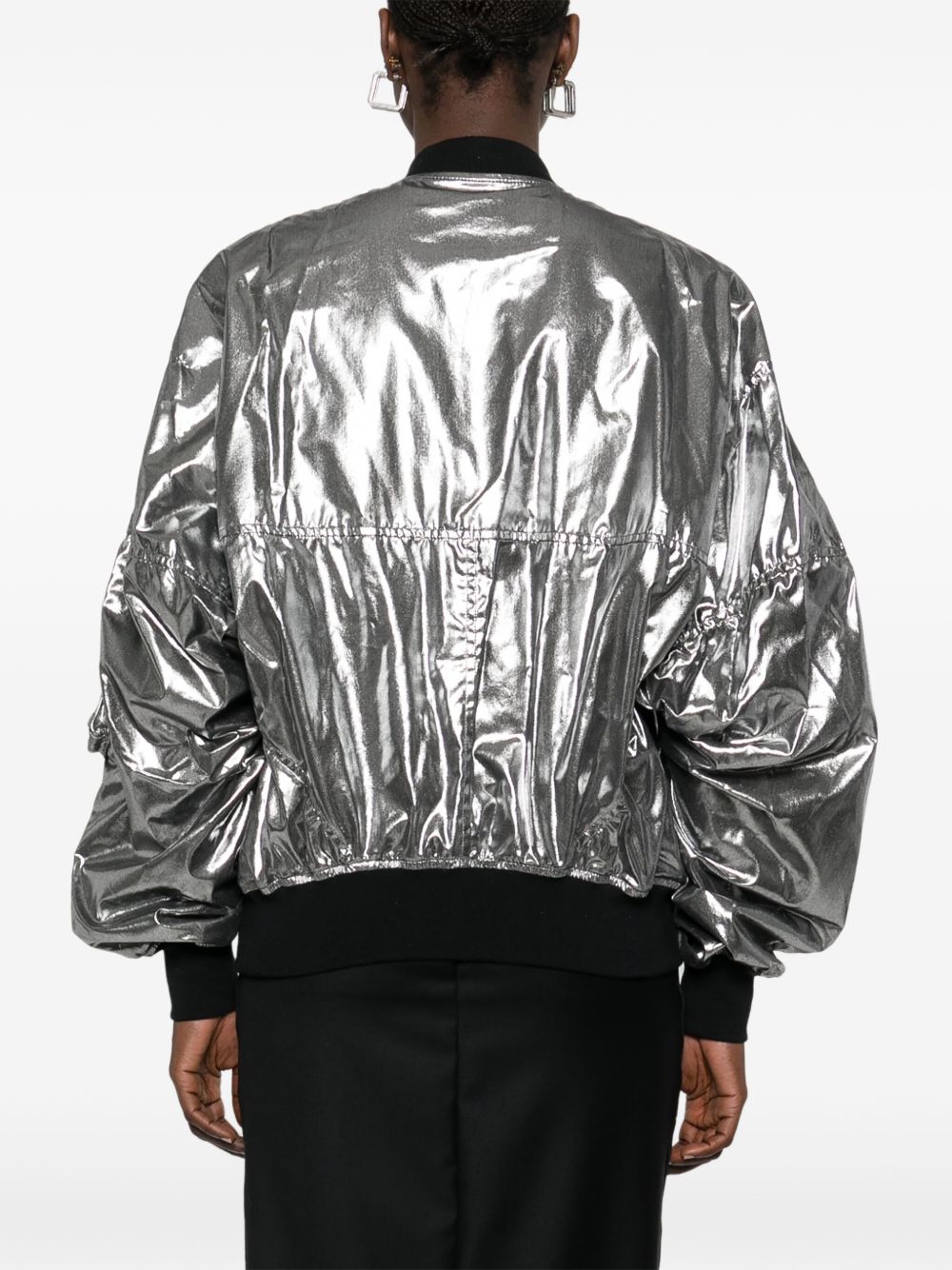Junya Watanabe Casual Jacket With Elasticated Hem And Metallic Finish In Multicolor