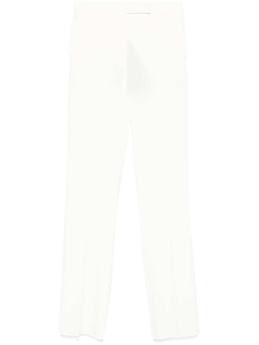 Max Mara Tailored Straight Leg Trousers With Belt Loops In Multicolor