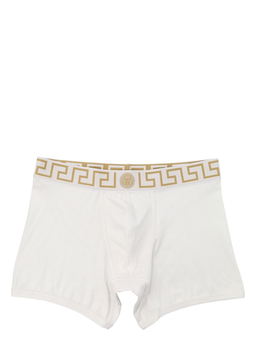Versace Two-pack White Greca Border Boxer Briefs In Multicolor