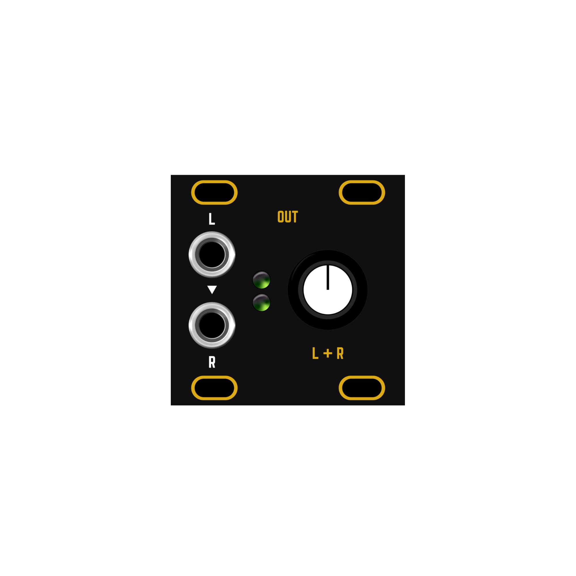 Stereo Line Out 1U Black & Gold Panel – Cicada Sound