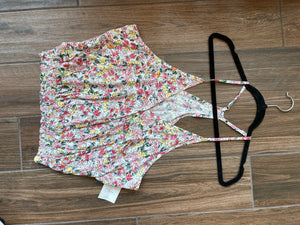 Floral surplice neck top - Shea Avenue Boutique