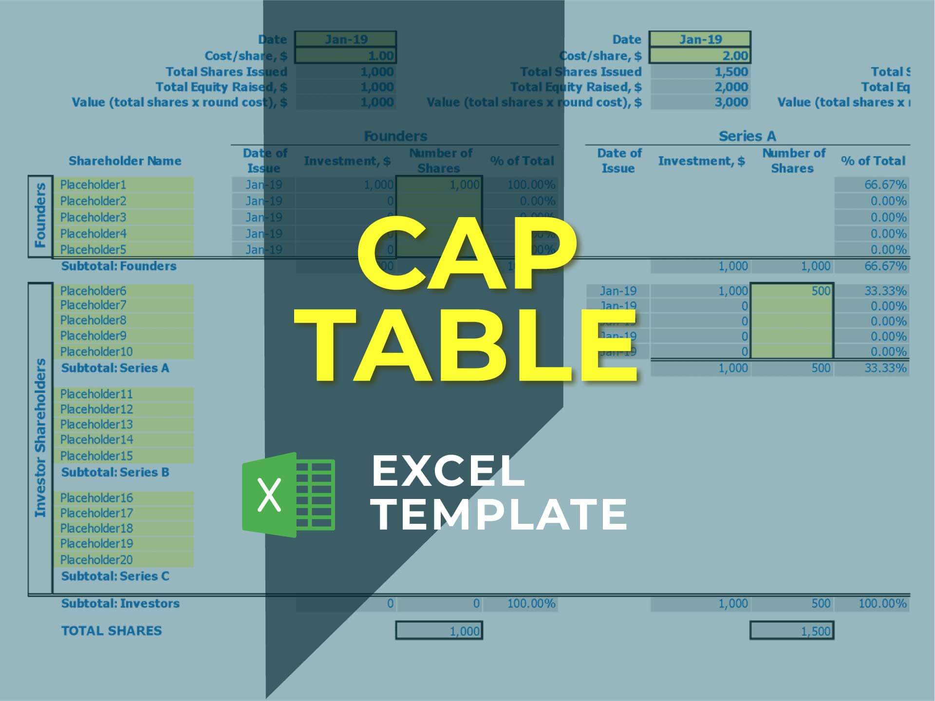 Plantilla de tabla de capitalización Descargar plantilla de Excel gratis