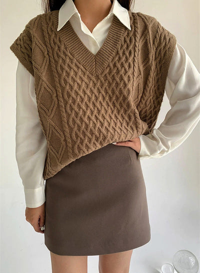 Twist Outer Sweater Vest Women