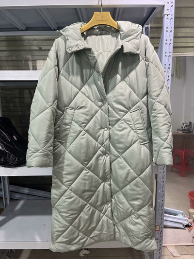 Manteau d'hiver en coton chaud Long Fish Street