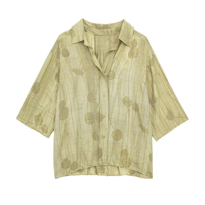 Fall Jacquard Loose Casual Shirt for Women