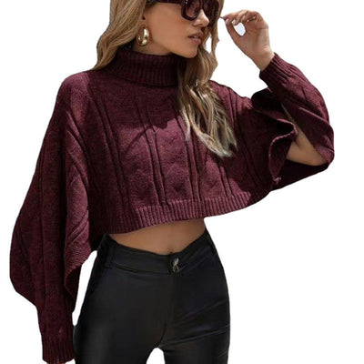 Solid Color Knitwear Long Sleeve Pullover Women