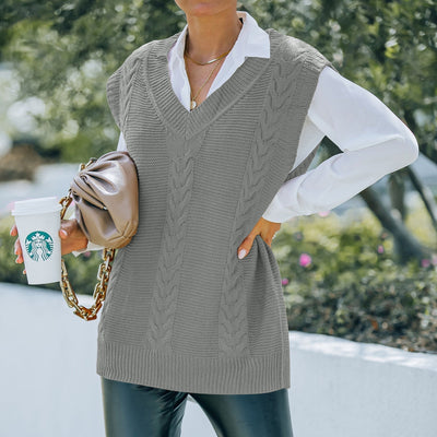 Sleeveless Knit Vest Sweater Vest for Women