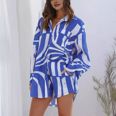 Casual Two-Piece Set for Home Wear or Seaside Outings