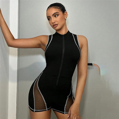 Round Neck Sleeveless Tight Hip Lifting Jumpsuit