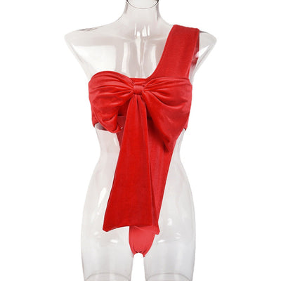 Body Teddy Satin Rouge