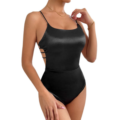 Women's Spaghetti-Strap Backless Corset Vest Bodysuit