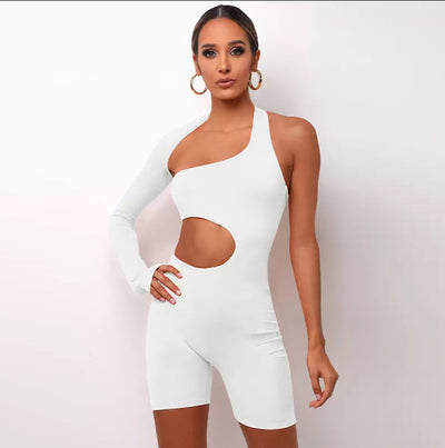 Long Sleeve Sexy Hollow Out Sports Jumpsuit