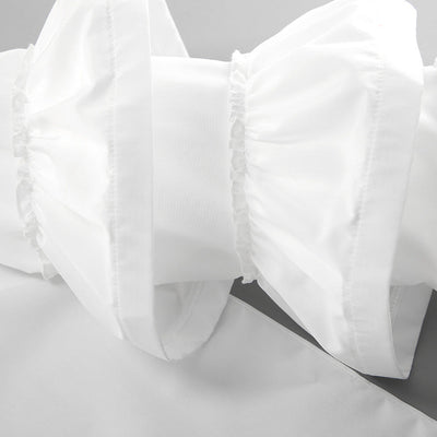 White Ruffled Long Sleeve Shirt for Women