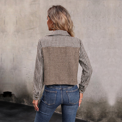 Fall Houndstooth Jacket for Women