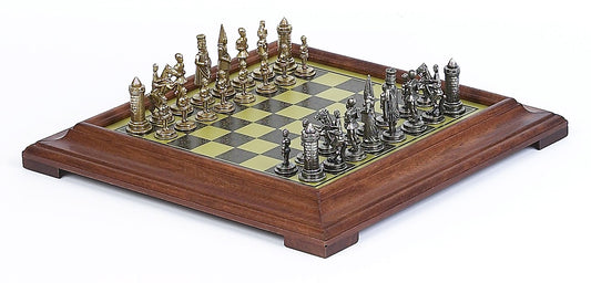 Classic French-Style Staunton Solid Brass Chess Set by Italfama