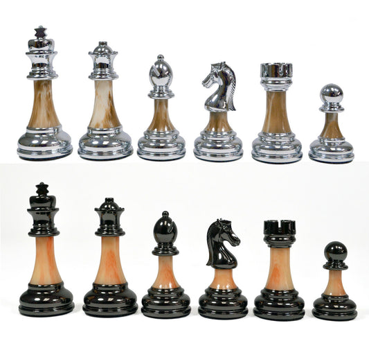 Modern Chess Set Resin Chess Pieces Handmade Unique Chess 