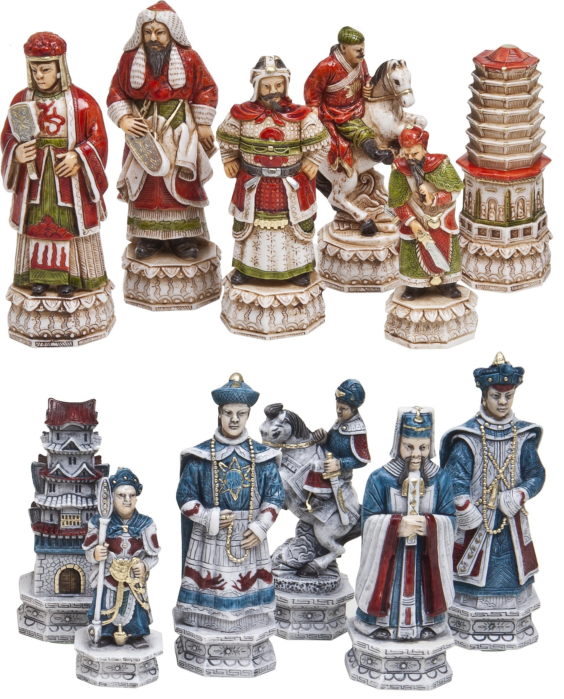 Aランク Pisa and Venice Alabaster Chessmen from Italy with Greenwich Street  Chess B