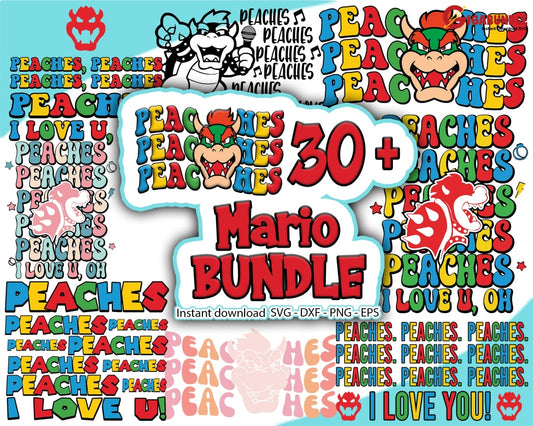 Super Mario SVG Bundle, 200+Designs Game SVG PNG EPS DXF PDF Digital  Download LF6LYB2F - Package SVG