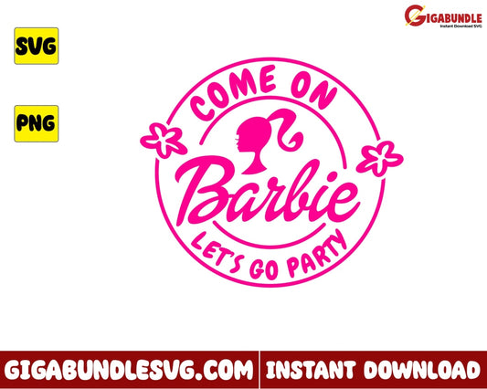 Pink Barbie Logo SVG File - RawSVG