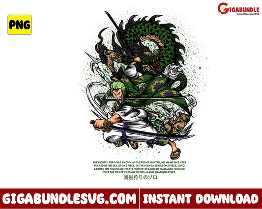 Roronoa Zoro Png Bundle, One Piece Bundle – Gigabundlesvg