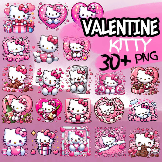 100+ Kitty Valentine Bundle Png, Valentine Cat Png – Gigabundlesvg