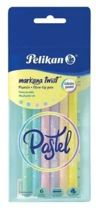 Pelikan Plumones Pastel Markana Twist X6 – Tiendas El Tio