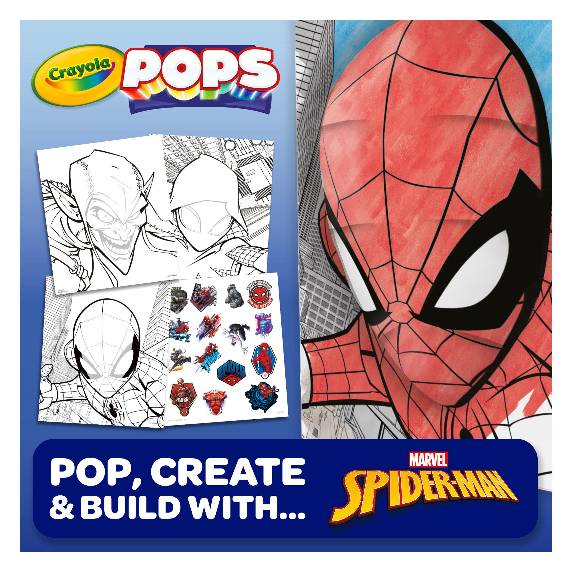 Crayola POPS 3D Kids Art Set, Spiderman