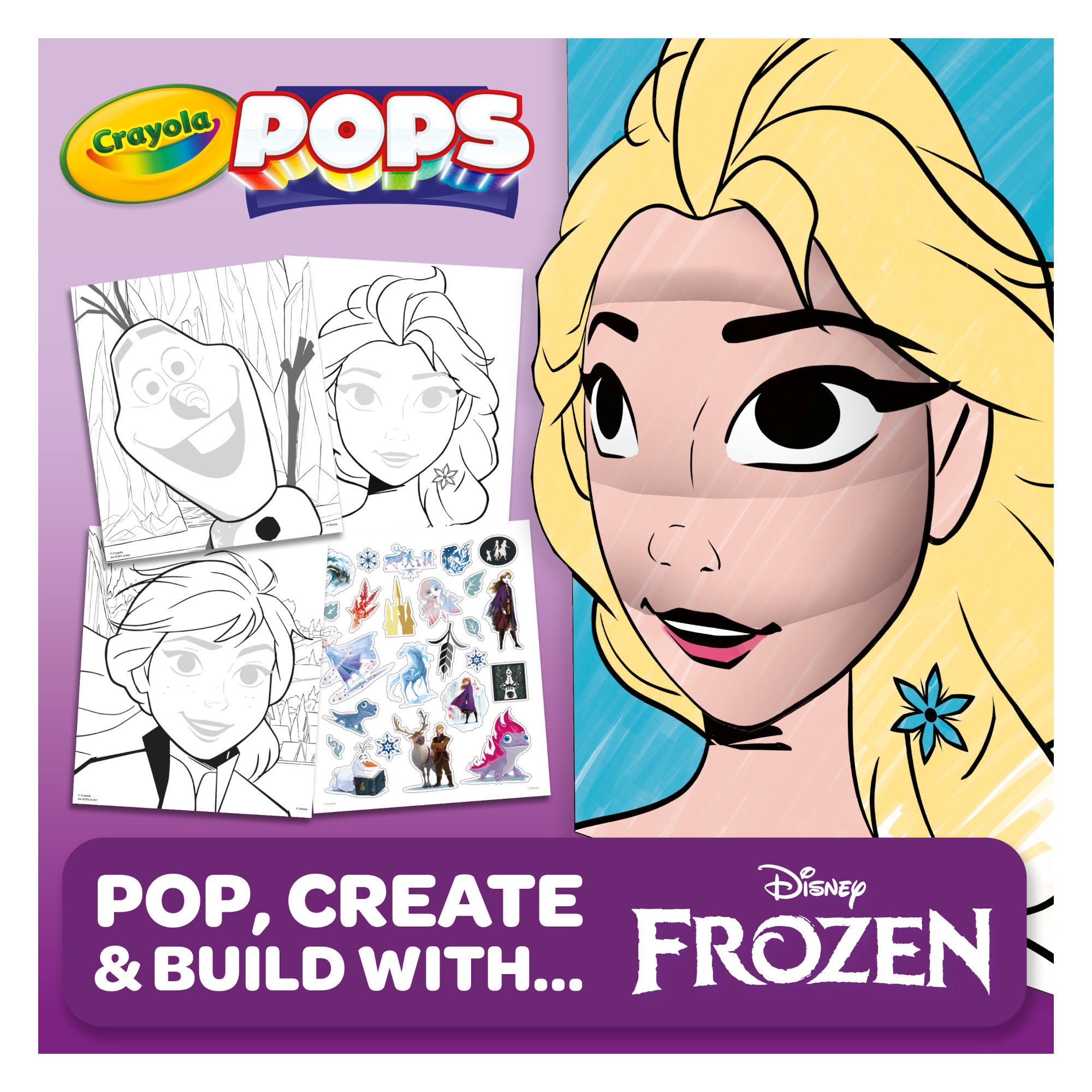Crayola POPS 3D Kids Art Set, Disney Frozen