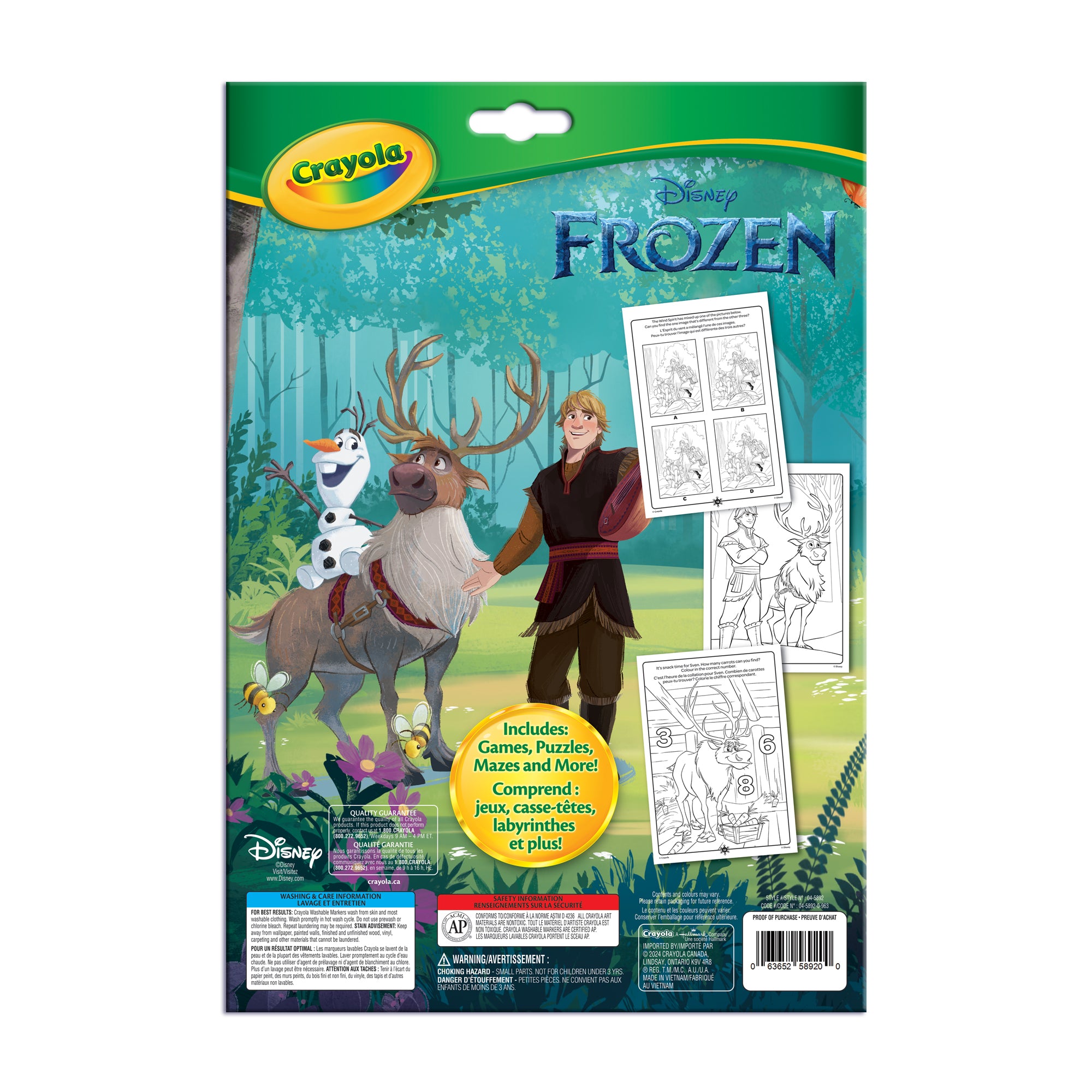 Crayola Colouring & Activity Book, Disney Frozen