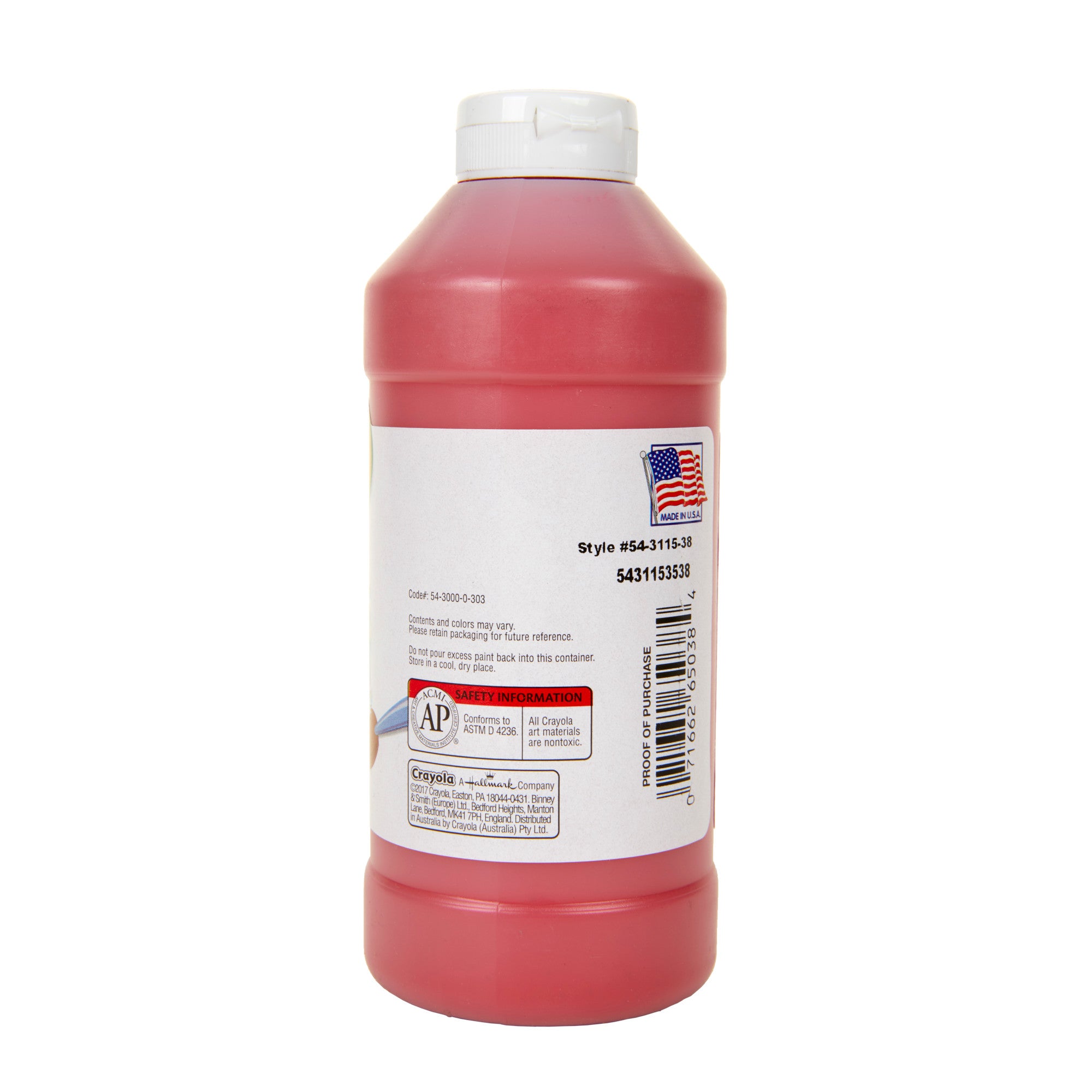 Crayola Washable Tempera Paint 946 ml, Red