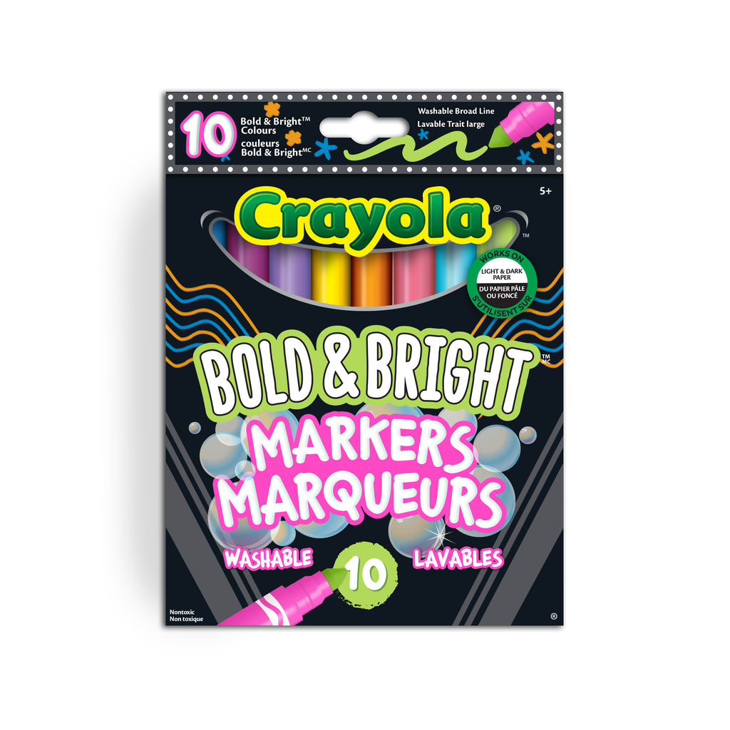 Crayola 8 Count Gel FX Washable Markers, Colouring Pens & Markers
