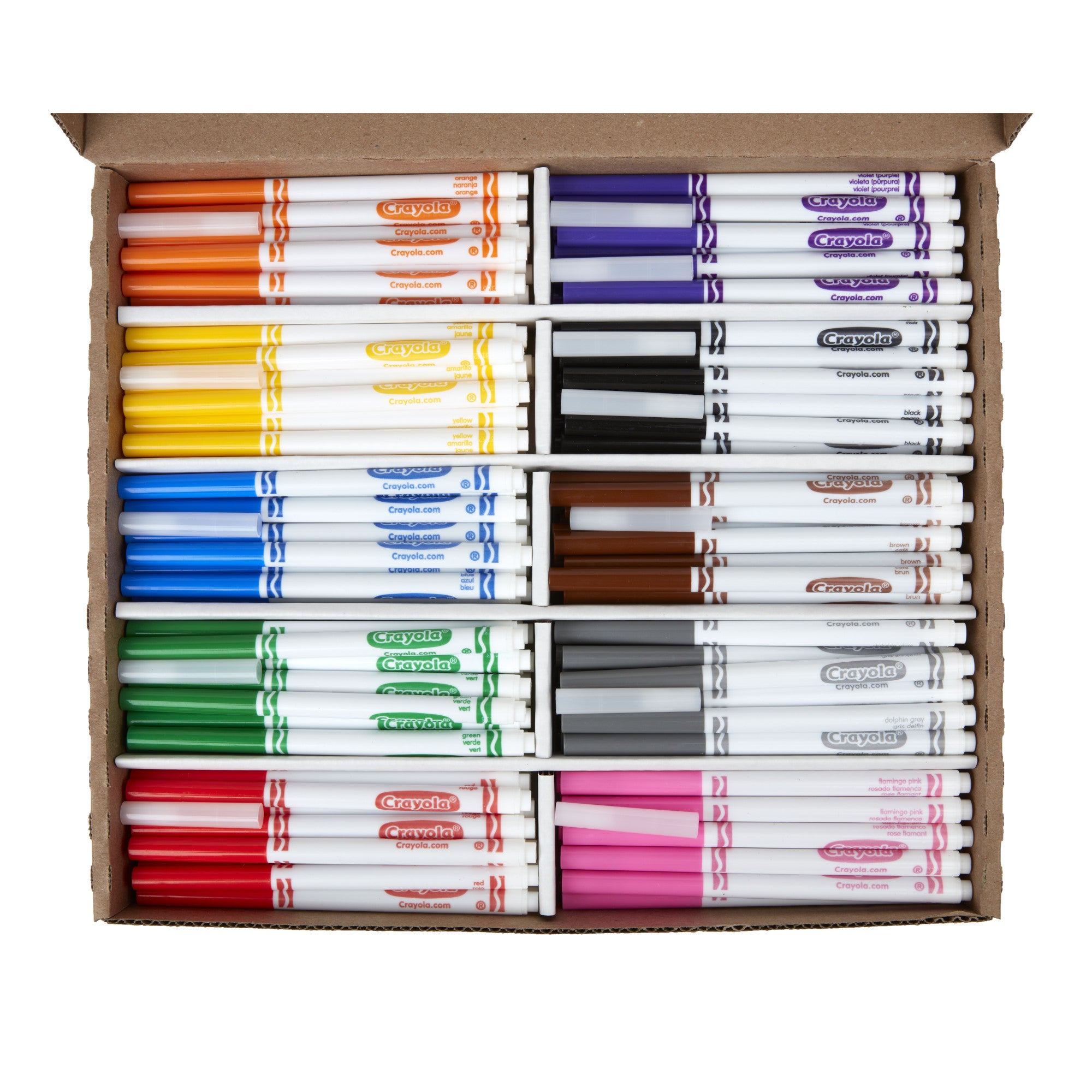 Crayola Fine Line Markers Classpack, 200 Count