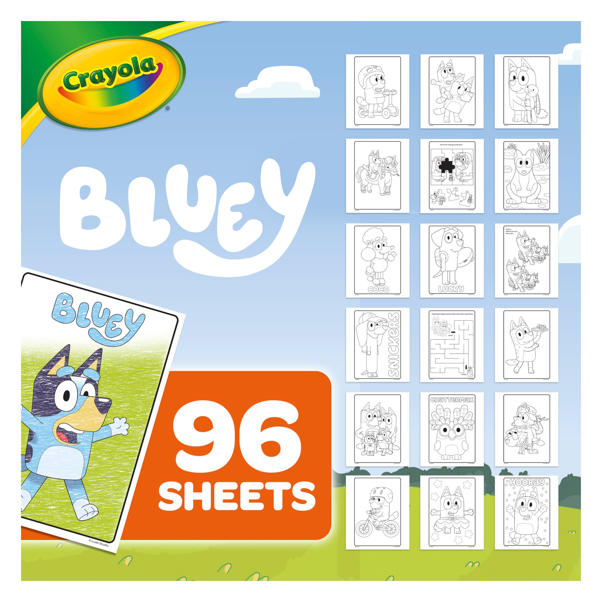 Crayola 96 Page Colouring Book, Bluey