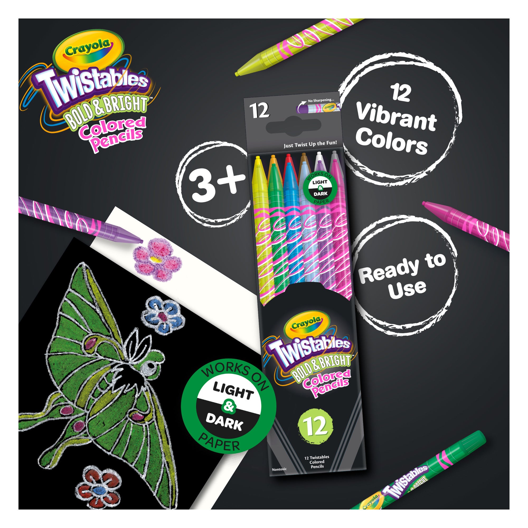 Crayola Twistables Colored Pencil Set 12-colors Ready to -  Finland