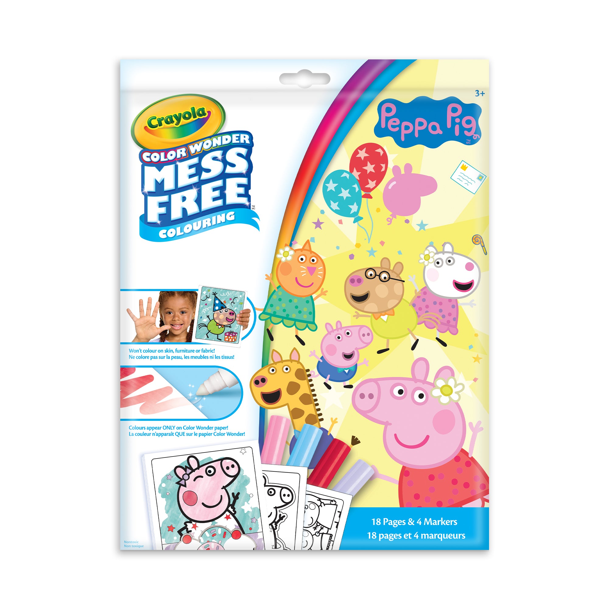 Crayola Color Wonder Mess-Free Colouring Pages & Mini Markers, Peppa Pig