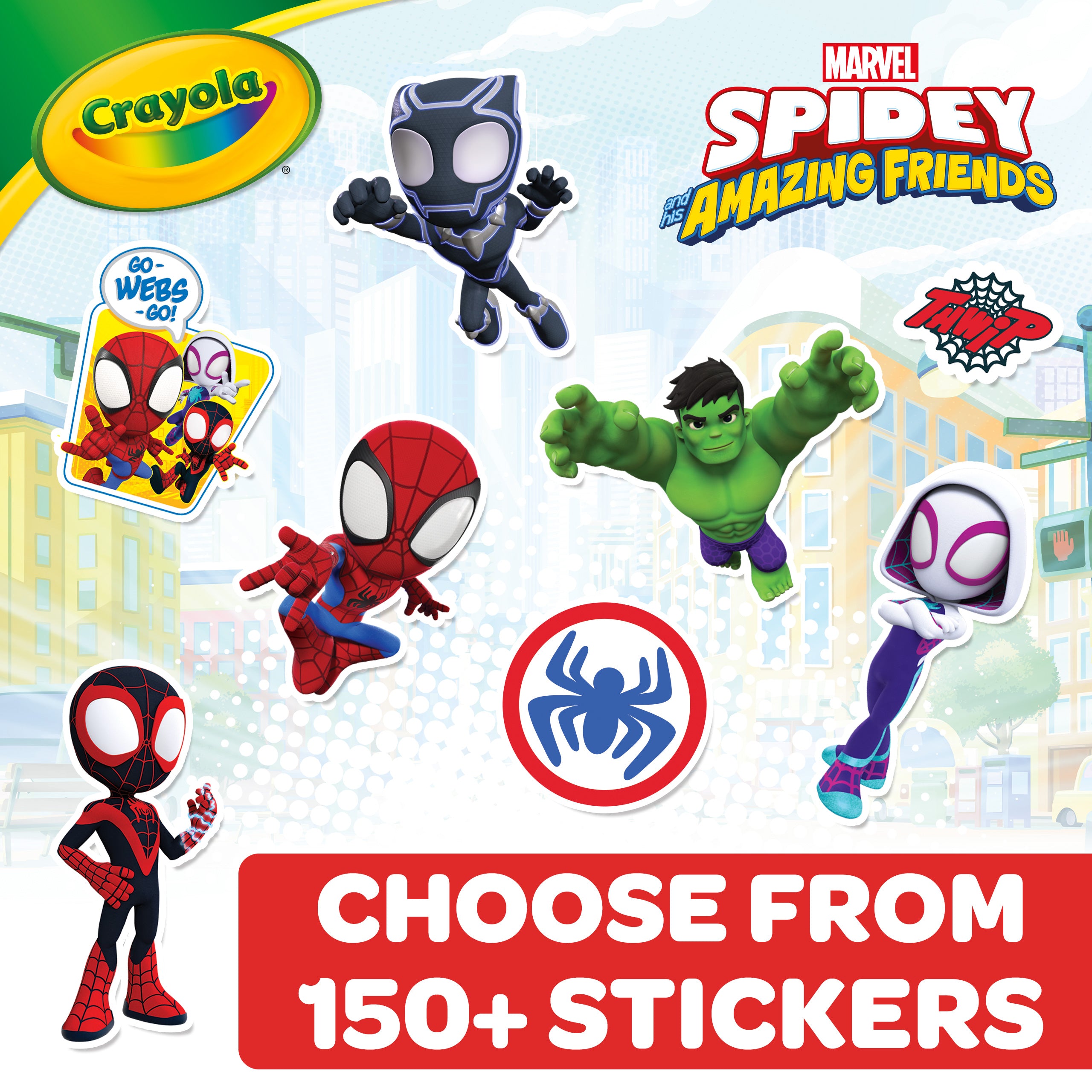 Spidey and His Amazing Friends Activity Set Bundle - Spiderman Coloring  Book, Spiderman Stickers, 2-Sided Superhero Door Hanger and More, Red