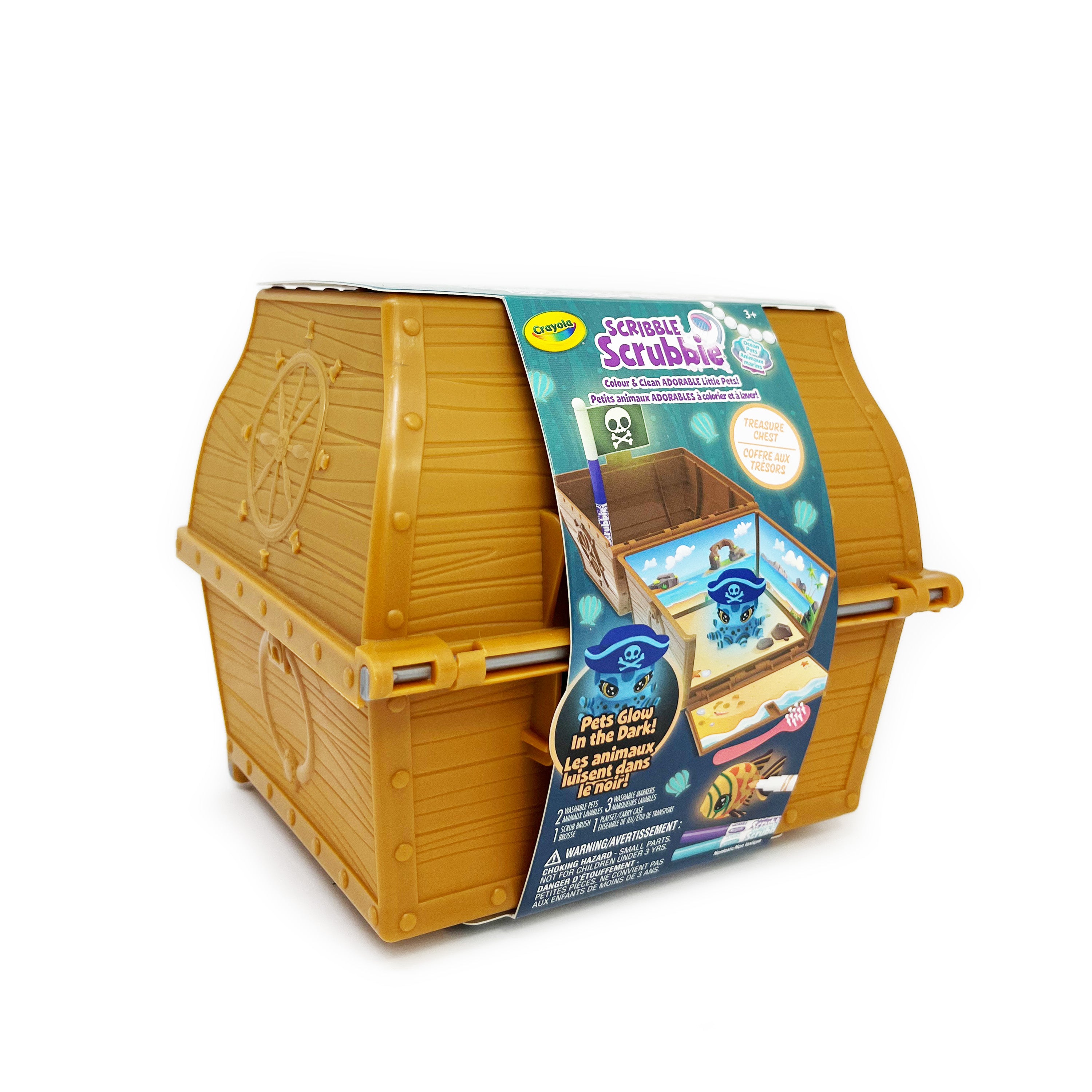 Crayola Scribble Scrubbie Glow Ocean Treasure Chest - 74-7506