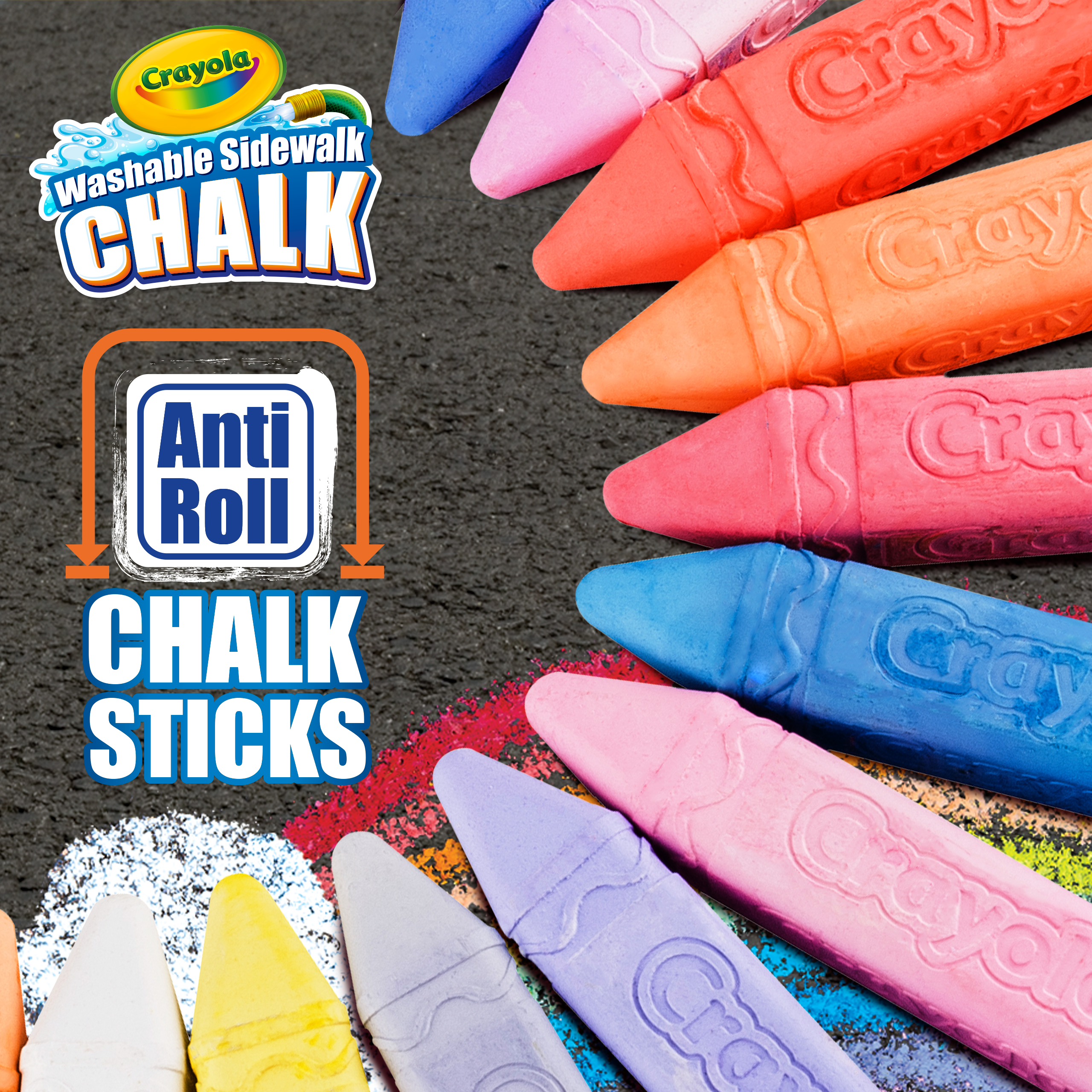 Crayola Washable Sidewalk Chalk, 4 Count