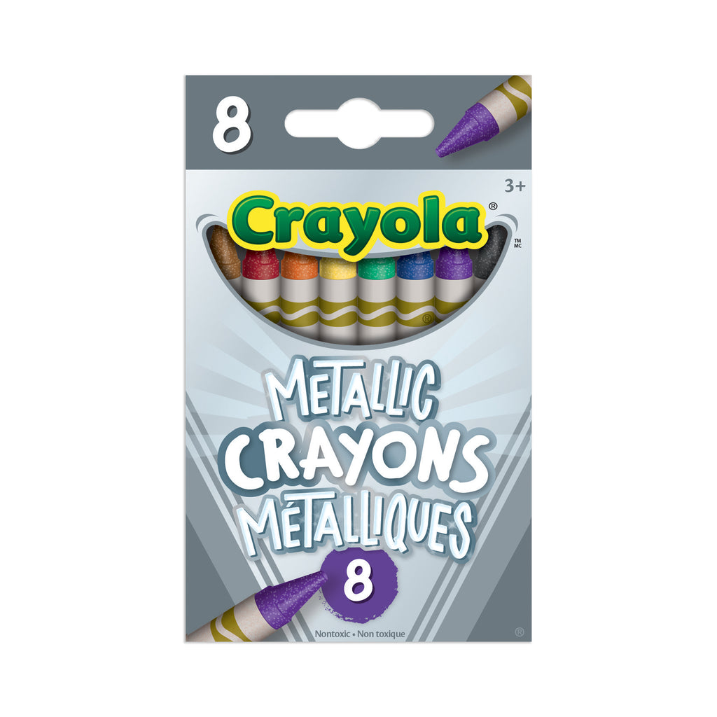 Crayola Glitter and Pearl Crayons, 8 Count Each