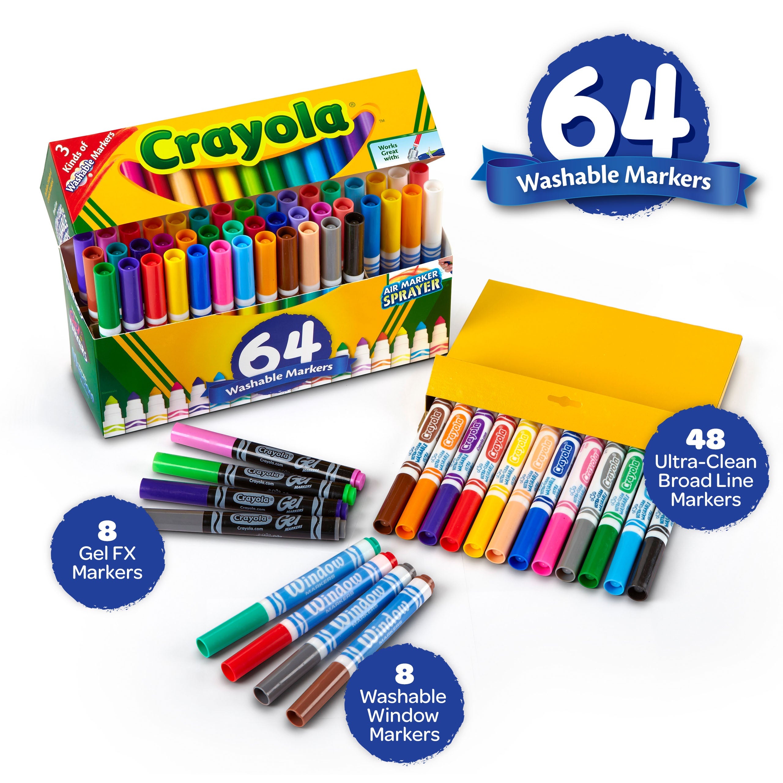 Crayola Marker Variety Pack, 64 Count Crayola Canada