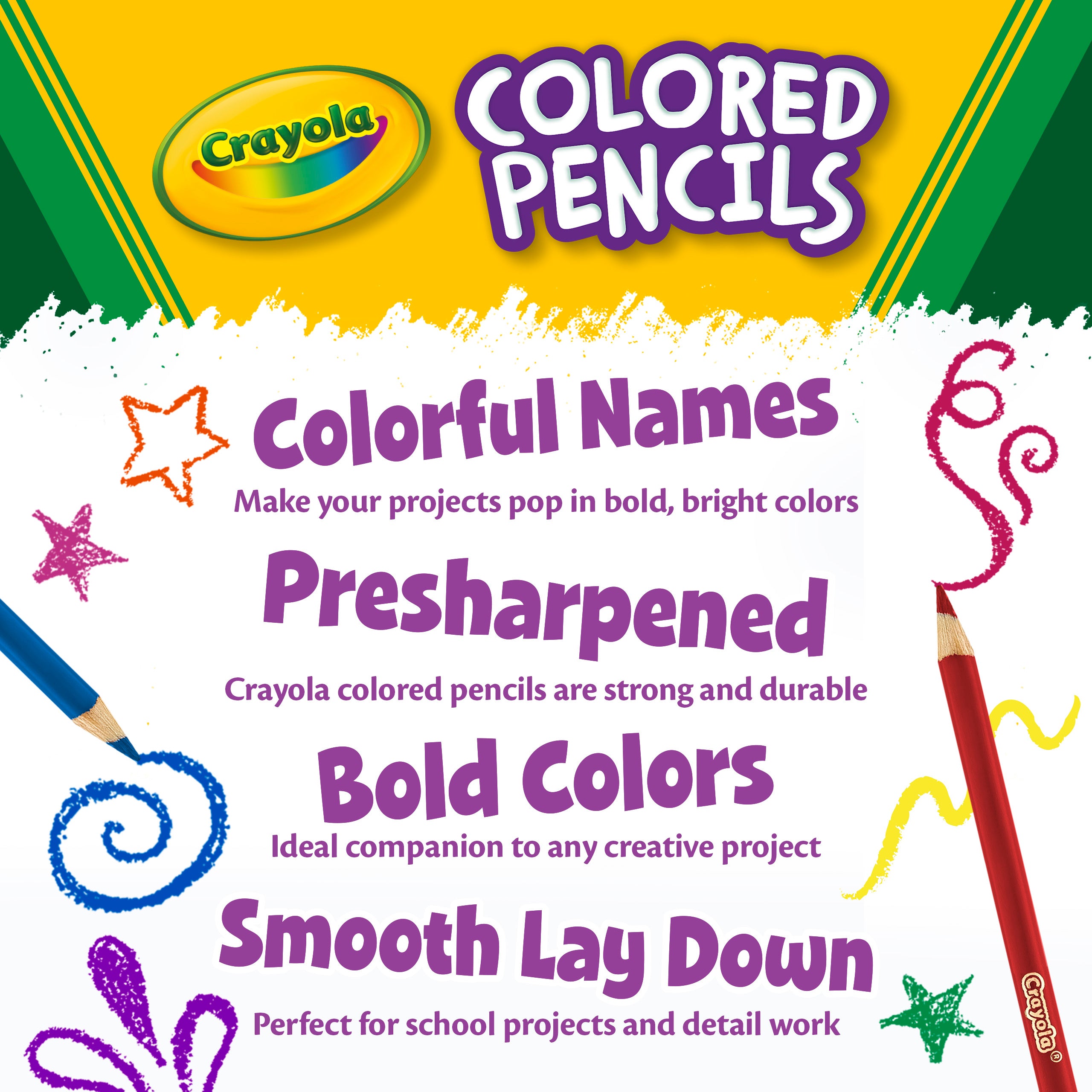 Crayola Erasable Coloured Pencils, 12 Count