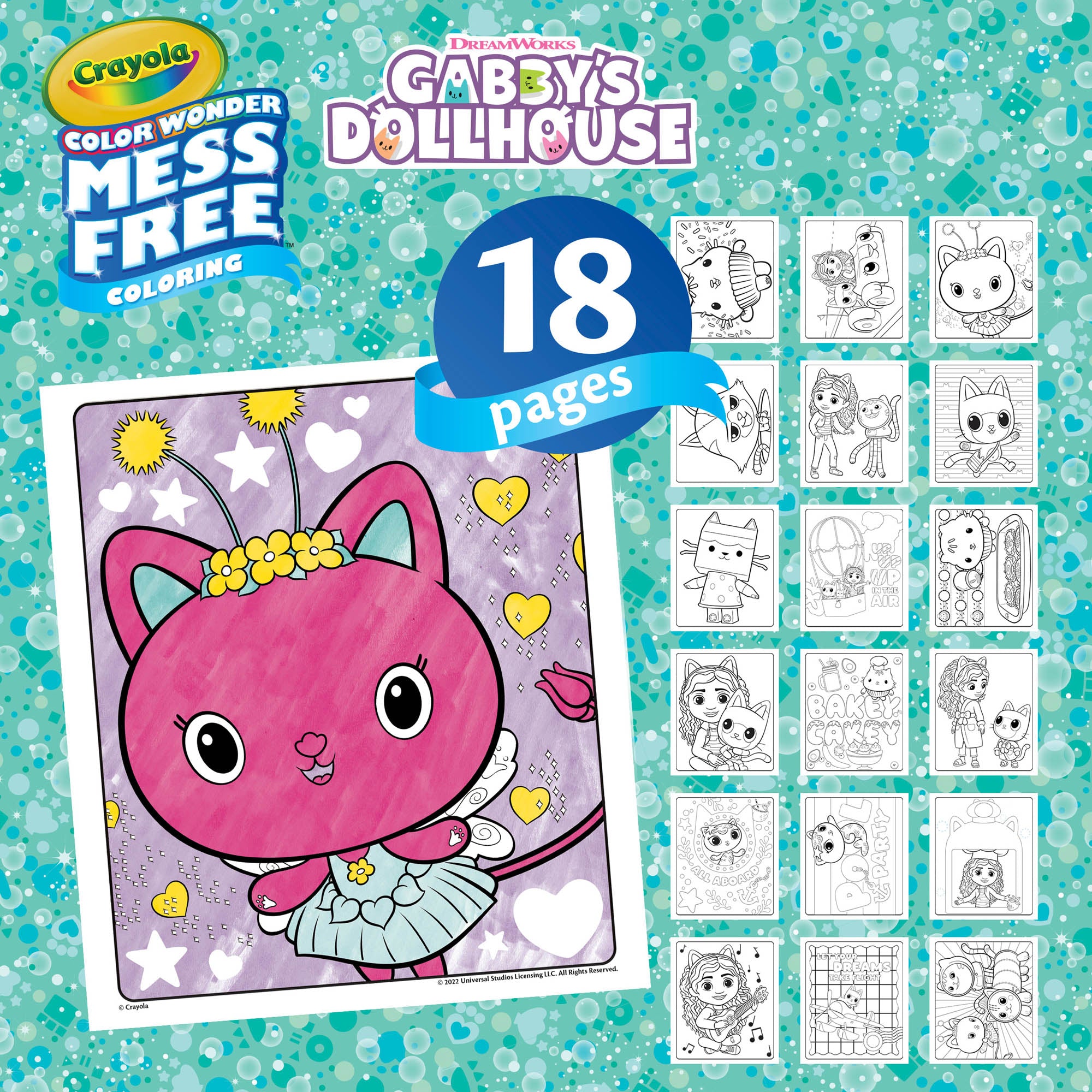 Crayola Color Wonder Mess-Free Colouring Pages & Mini Markers, Gabby's Dollhouse