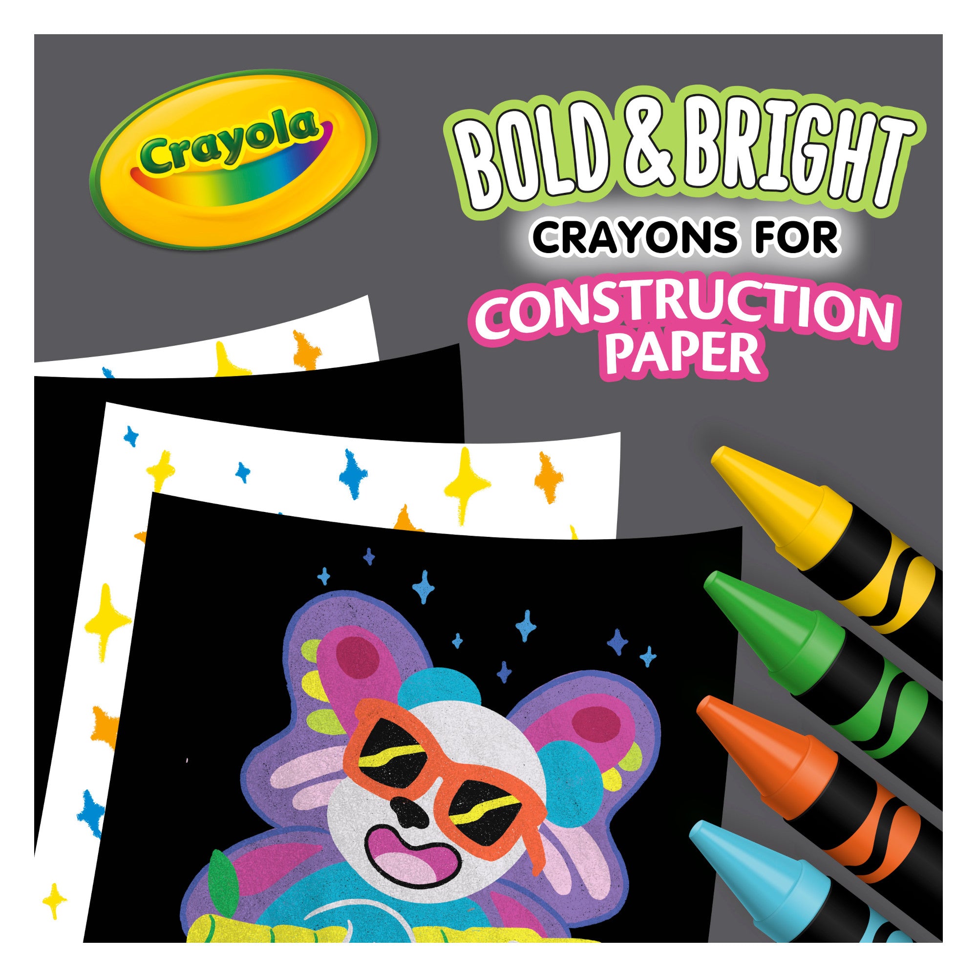 Crayola Bold & Bright Construction Paper Crayons - 24 Count