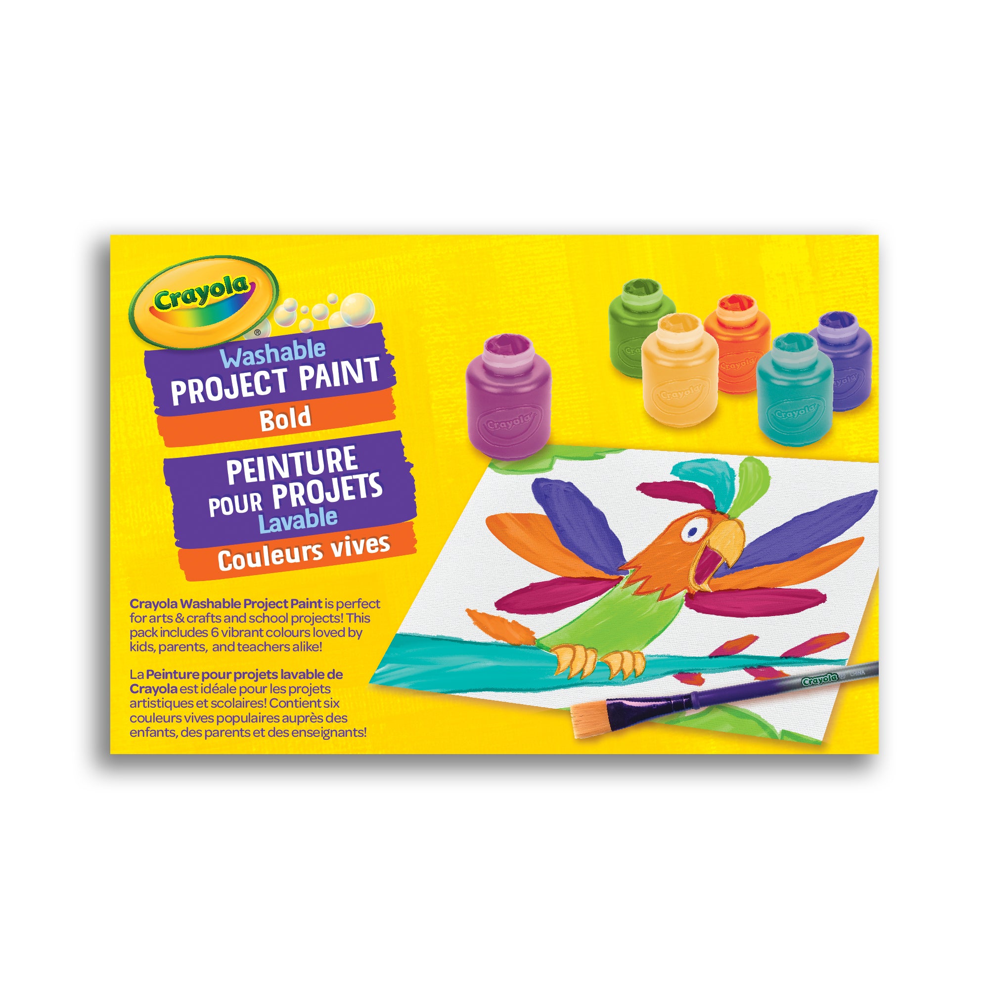 Crayola Washable Bold Project Paint, 6 Count