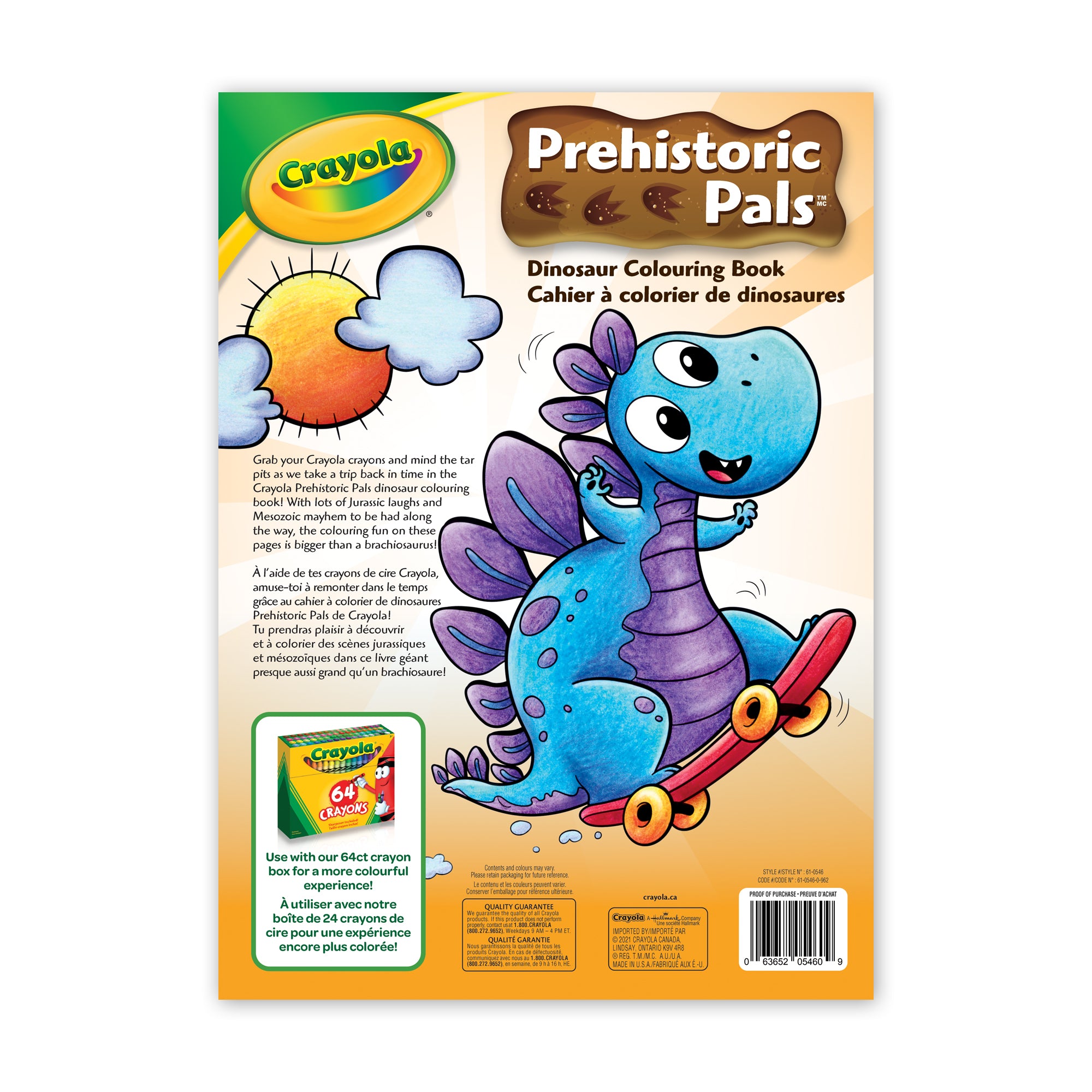 Crayola Colouring Book - Prehistoric Pals, 176 Pages